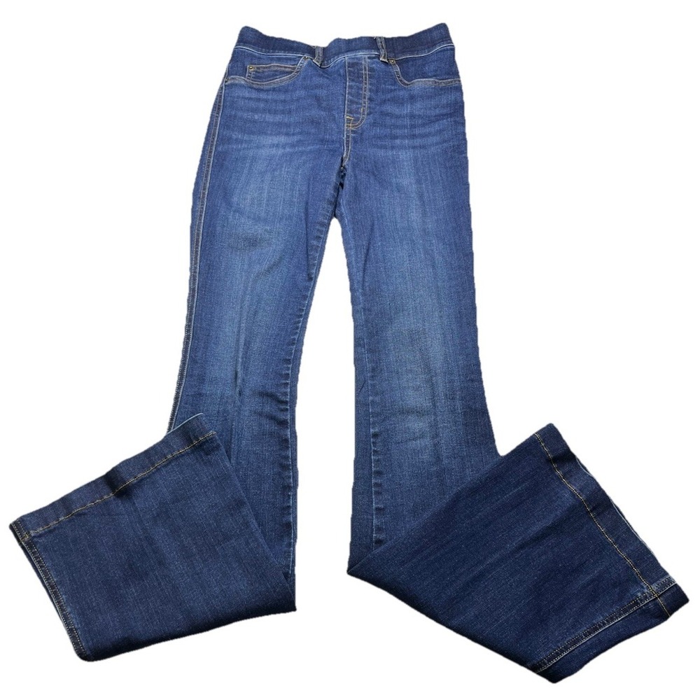 SPANX Pull On Flare Jeans Womens XS High Rise Stretch Shape Tummy Control Denim